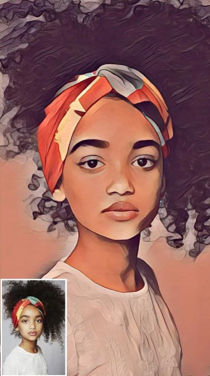 Cartoon picture by using painnt app