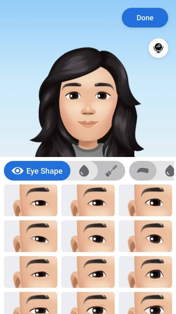 Facebook avatar- eye shape