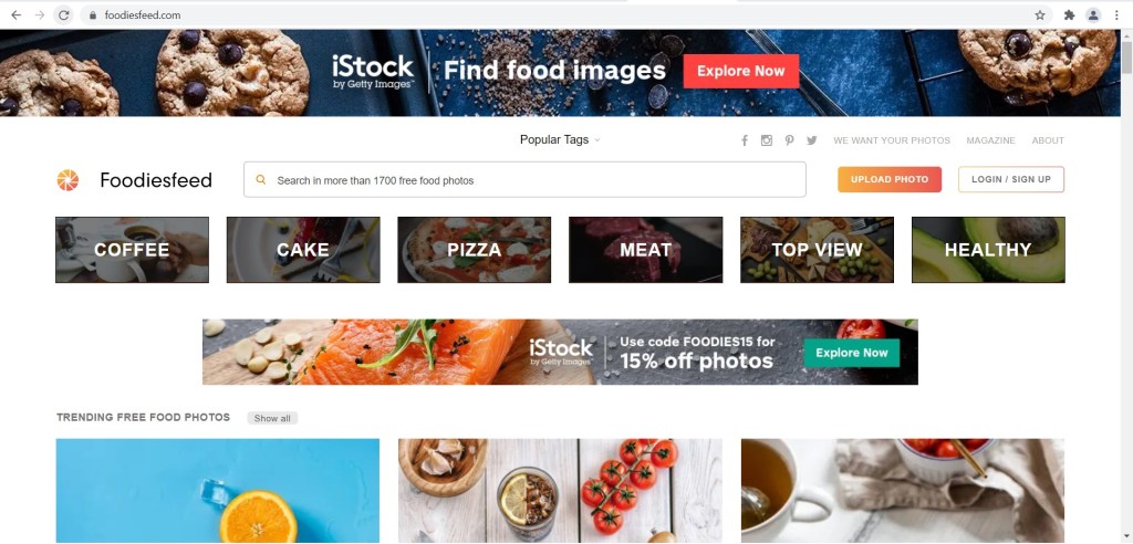 foodiesfeed offers free food images