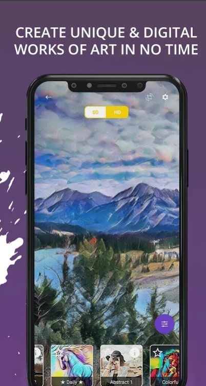 screenshot of deep art effects app