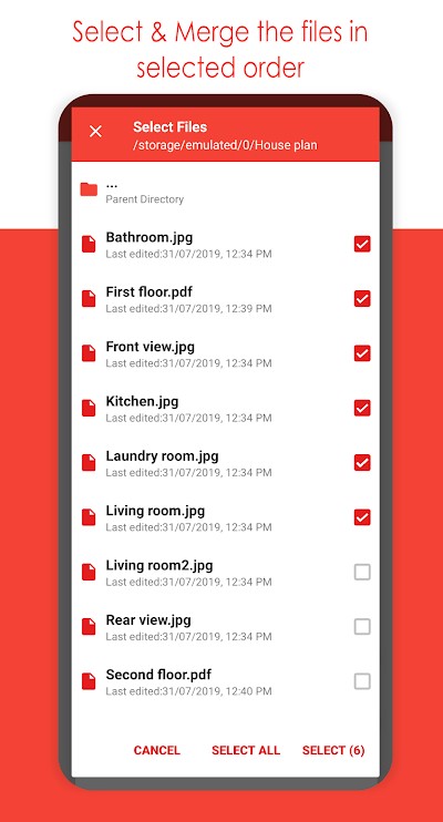 Combine PDF files using PDF Merge