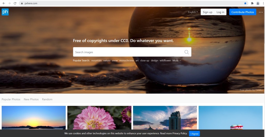 Pxhere offering free images