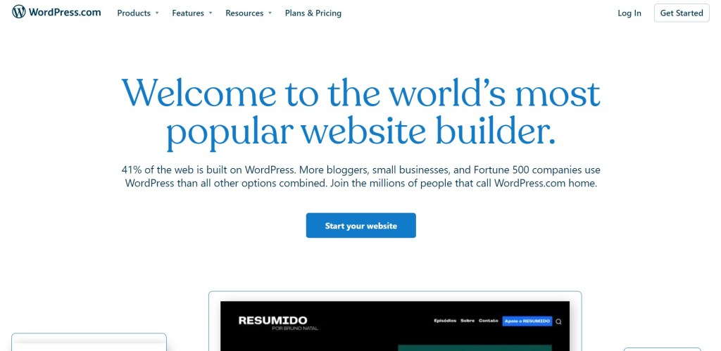 WordPress Blogging Platform website
