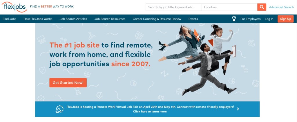 Flexjobs freelance website