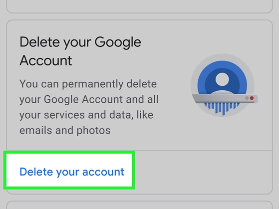 Deleting Google account