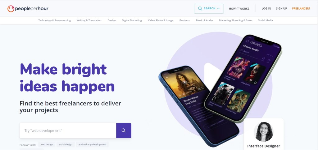 peopleperhour freelance website
