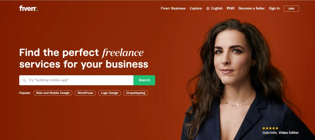 Fiverr freelance website