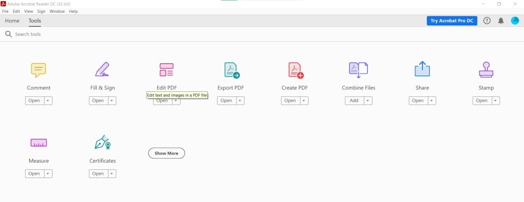 Adobe Acrobat Pro DC- Combine PDF files on Windows