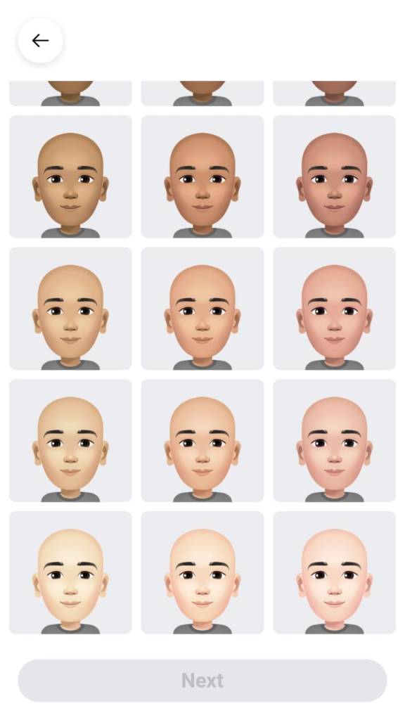 Facebook Avatar creating process