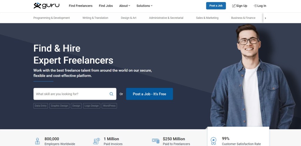 guru freelance website